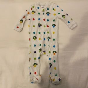 Pottery Barn Kids Eric Carl Hungry Caterpillar baby pajamas
